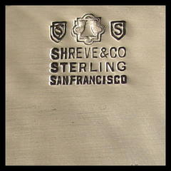 Shreve & Co. Hallmarks on bottom of teapot.